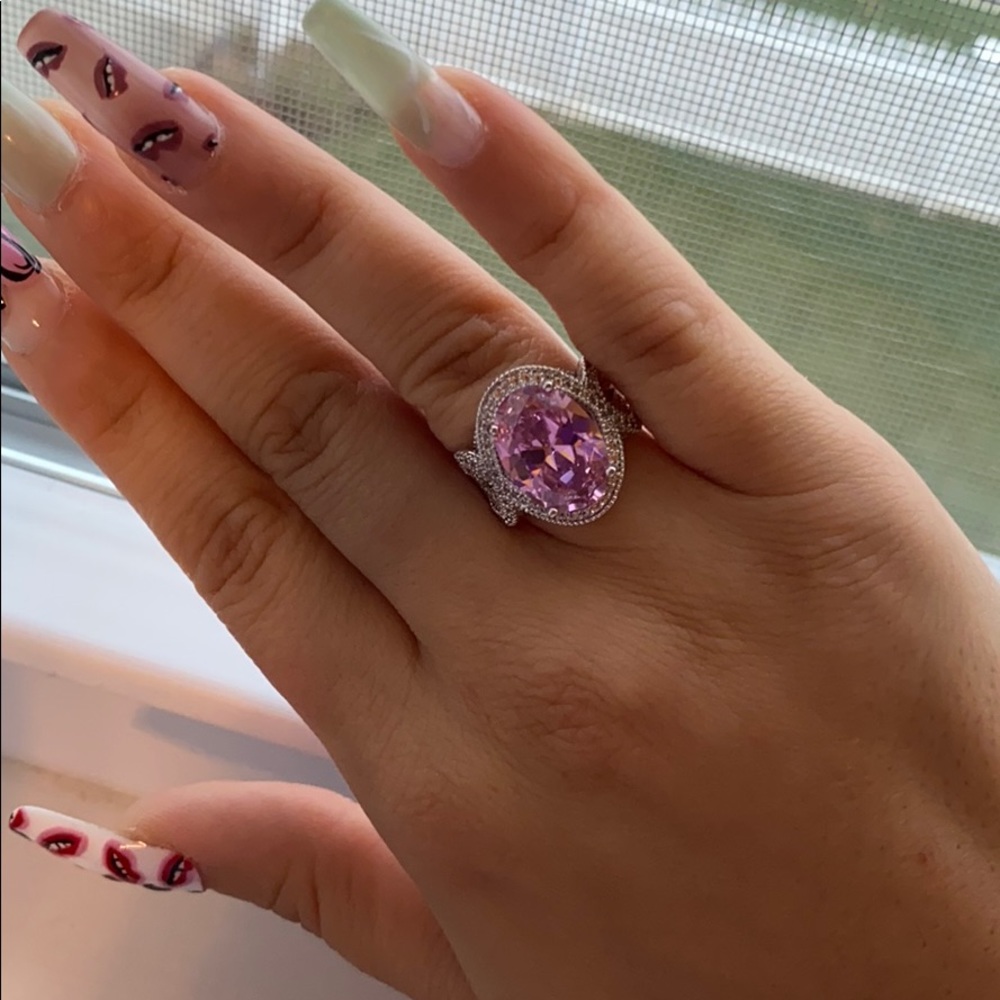 Pink diamond ring